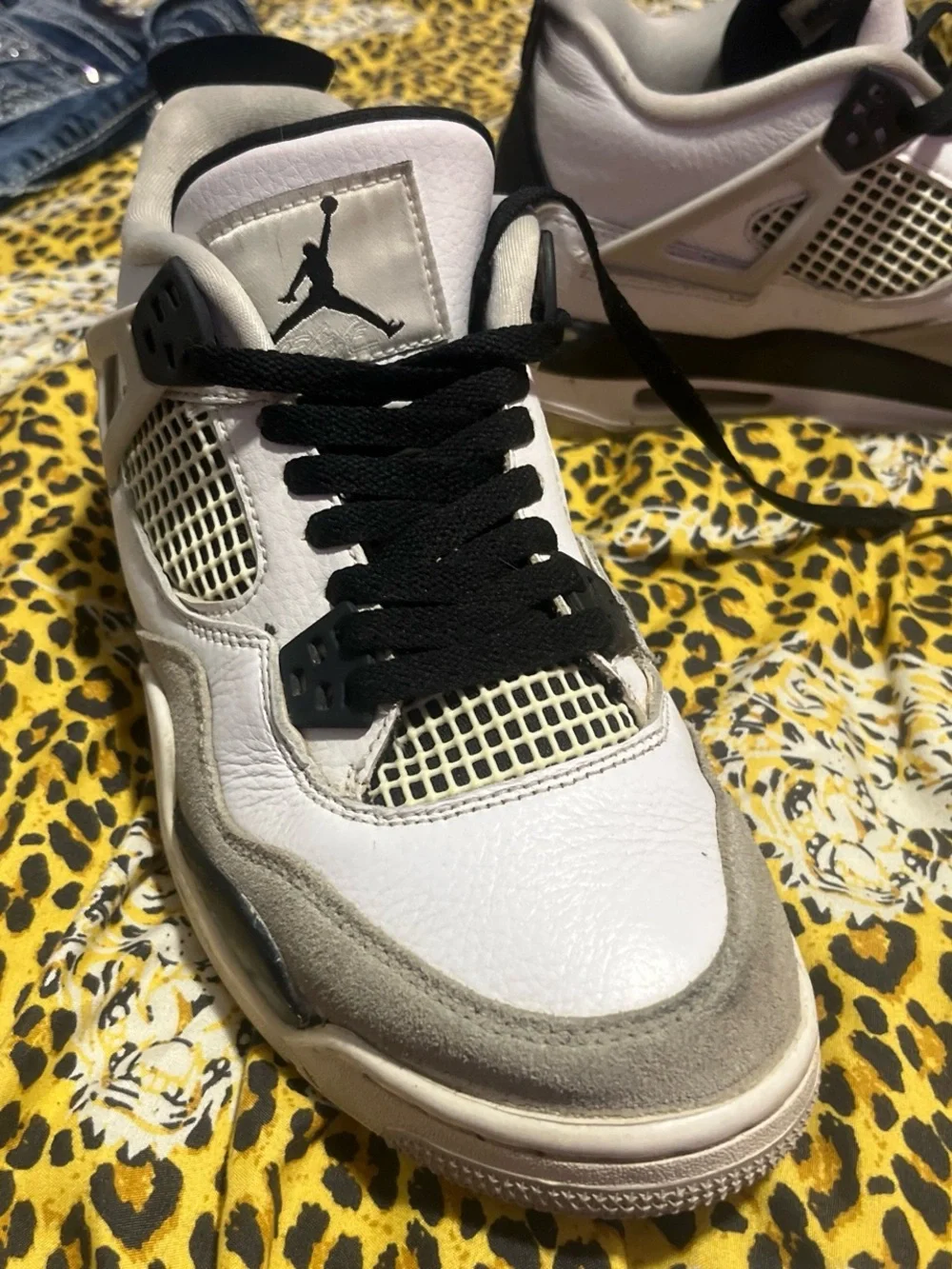 Jordan Men's White and Black Retro Sneakers